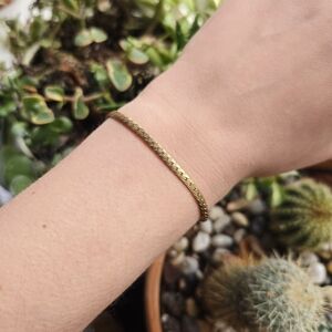 Vintage Dainty Gold Herringbone Bracelet Chain